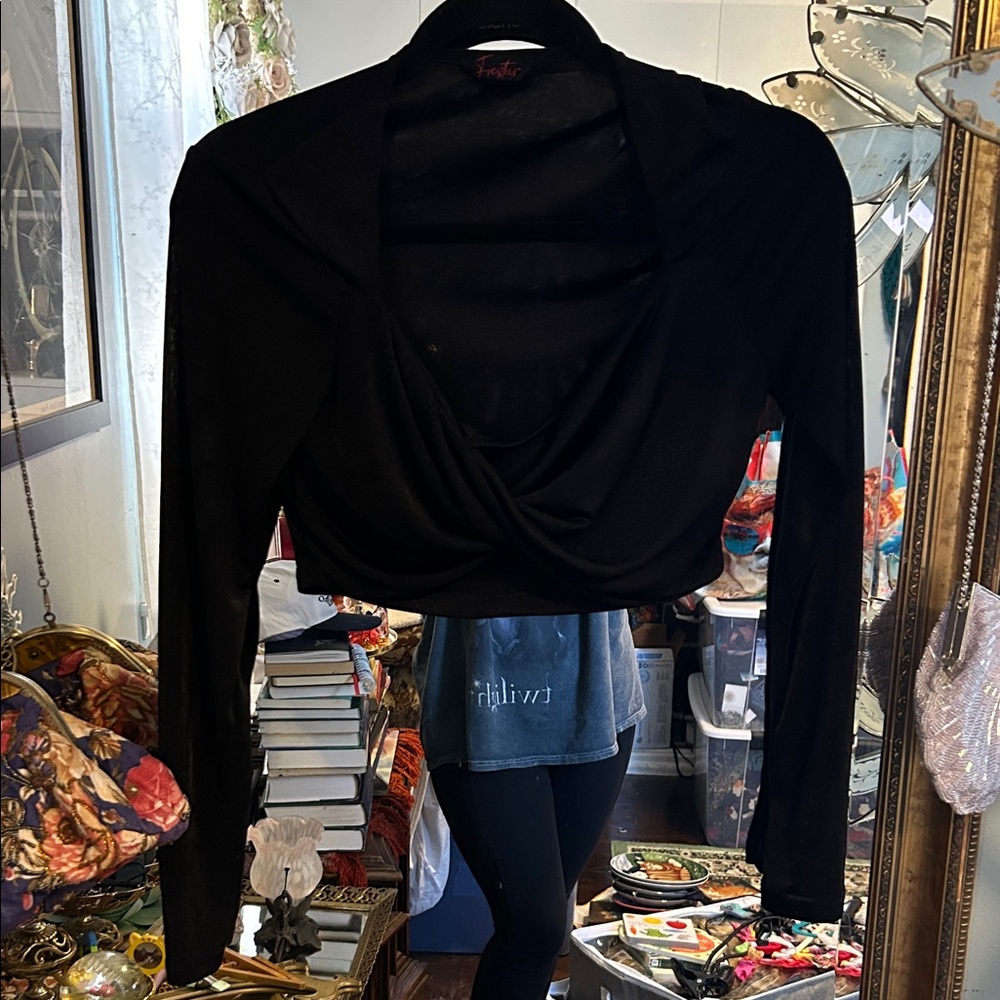 Fiesta Black Long Sleeve Top